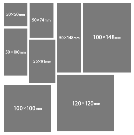 四角形　ステッカー　サイズ